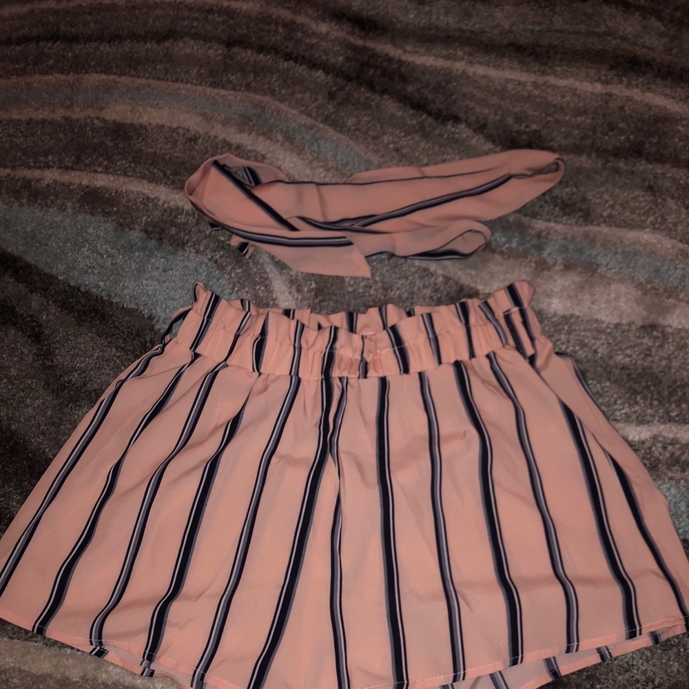 pink and black shorts from shein